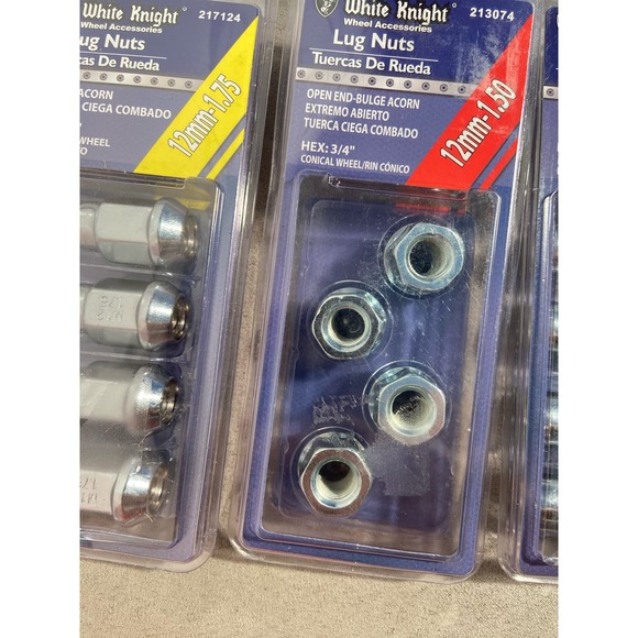 Assorted White Knight Lugnuts Set of 4 - Retail Value Over $100 - Picture 5 of 11